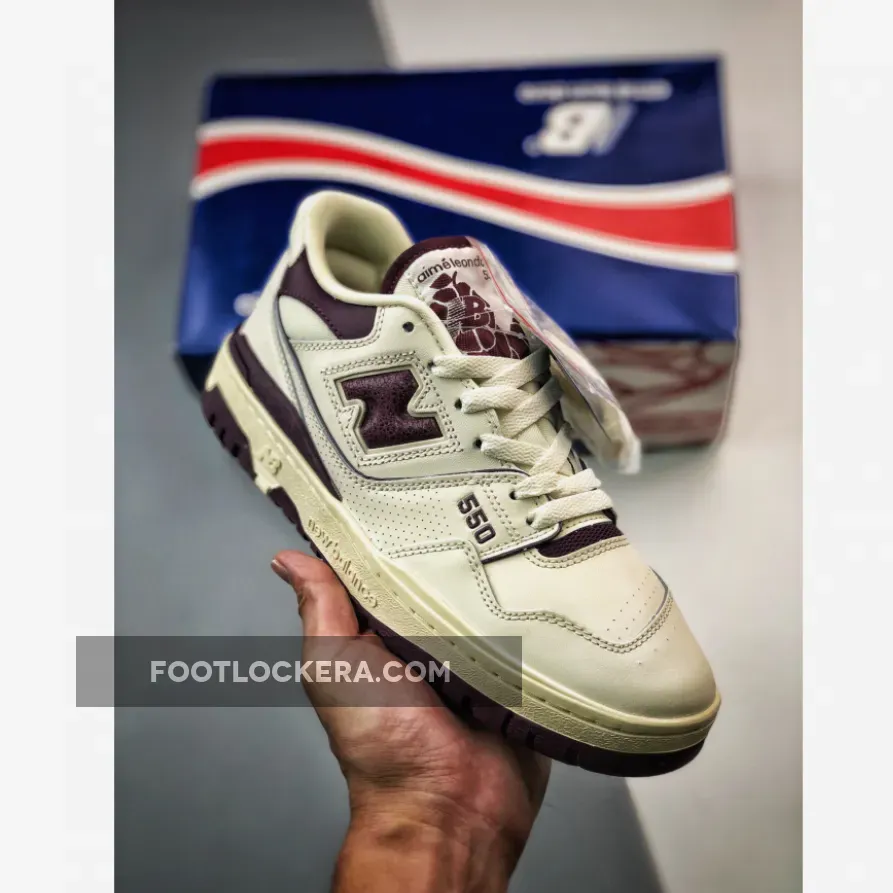Aime Leon Dore x New Balance 550 White Purple ald 550 purple