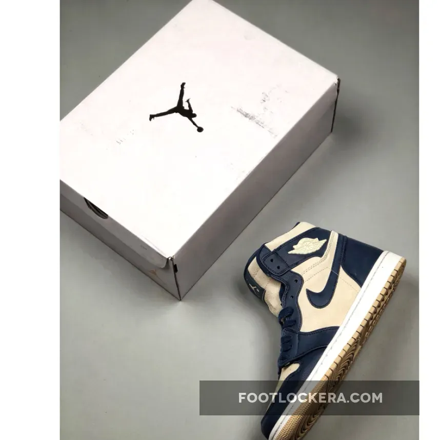 Air Jordan 1 Mid Midnight Navy/Light Cream-White AQ9131-401 - cream nike jordan 1