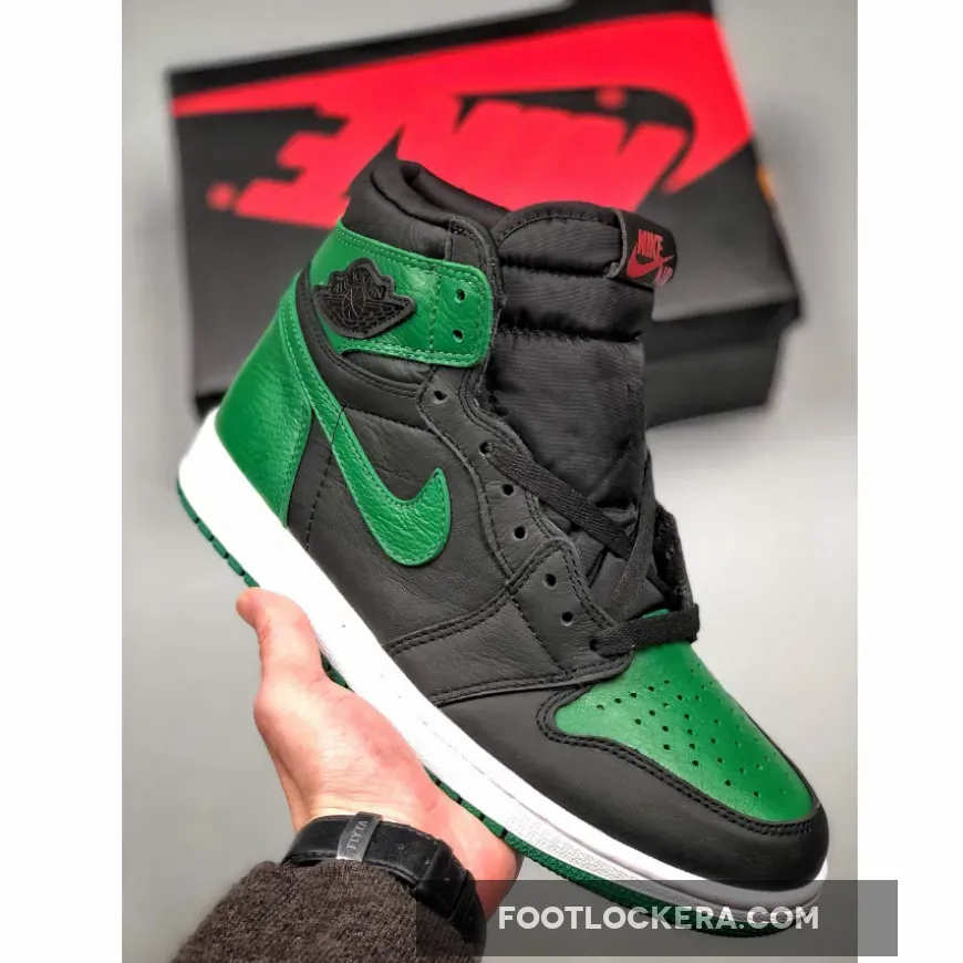Air Jordan 1 High OG Black 'Pine Green' / Jordan Green Black