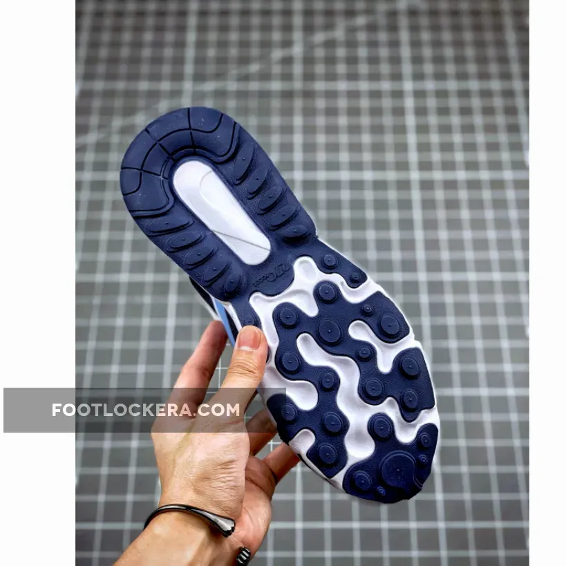 Nike Air Max 270 React 'UNC' White/Light Blue-Obsidian #air max 270 react unc