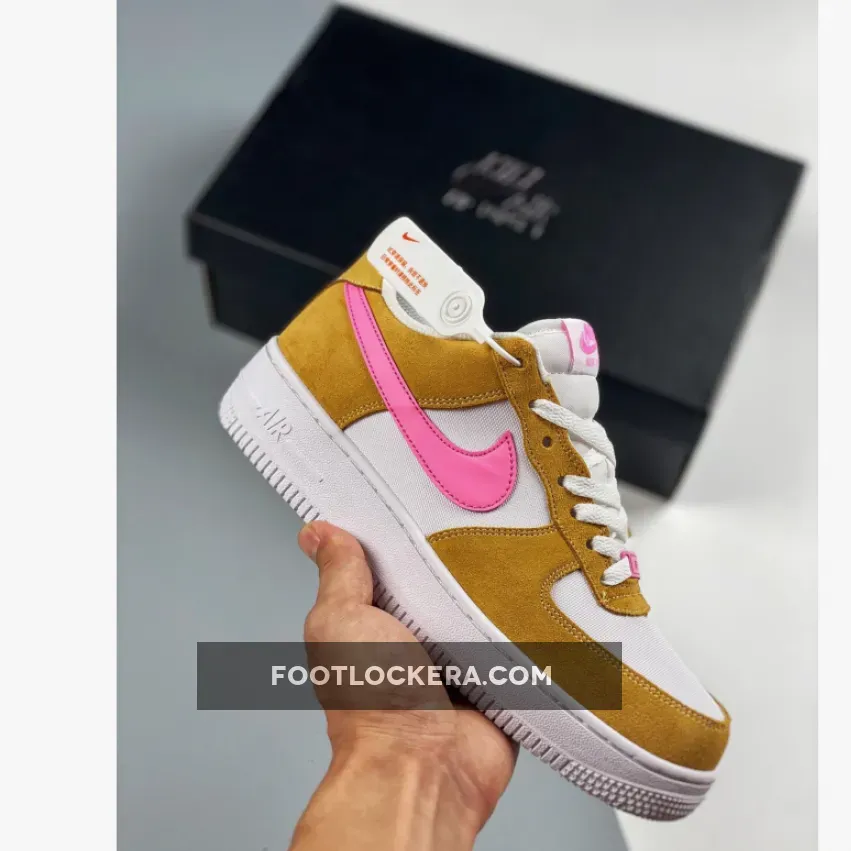 Nike Air Force 1 Flax Orange Pink For Womens DC1156-700 #air force 1 orange pink