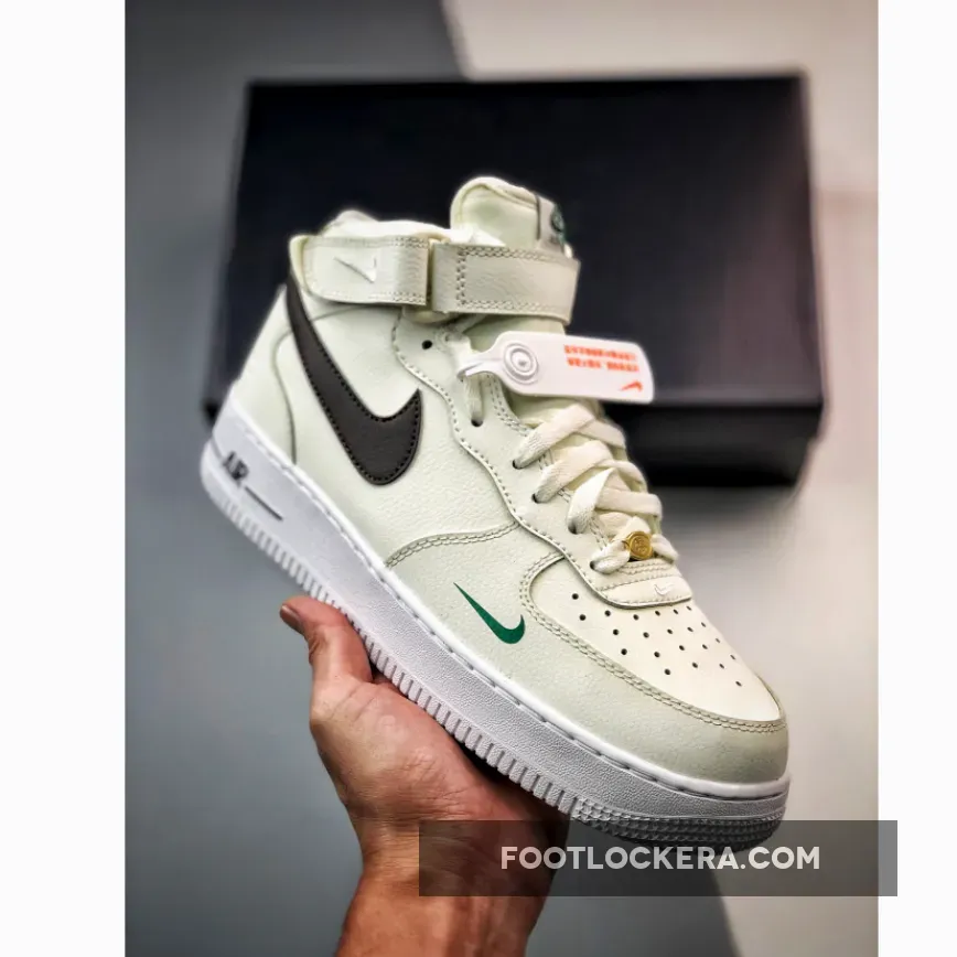 Nike Air Force 1 Mid '40th Anniversary' Sail/Brown Basalt-Malachite - brown basalt air force 1