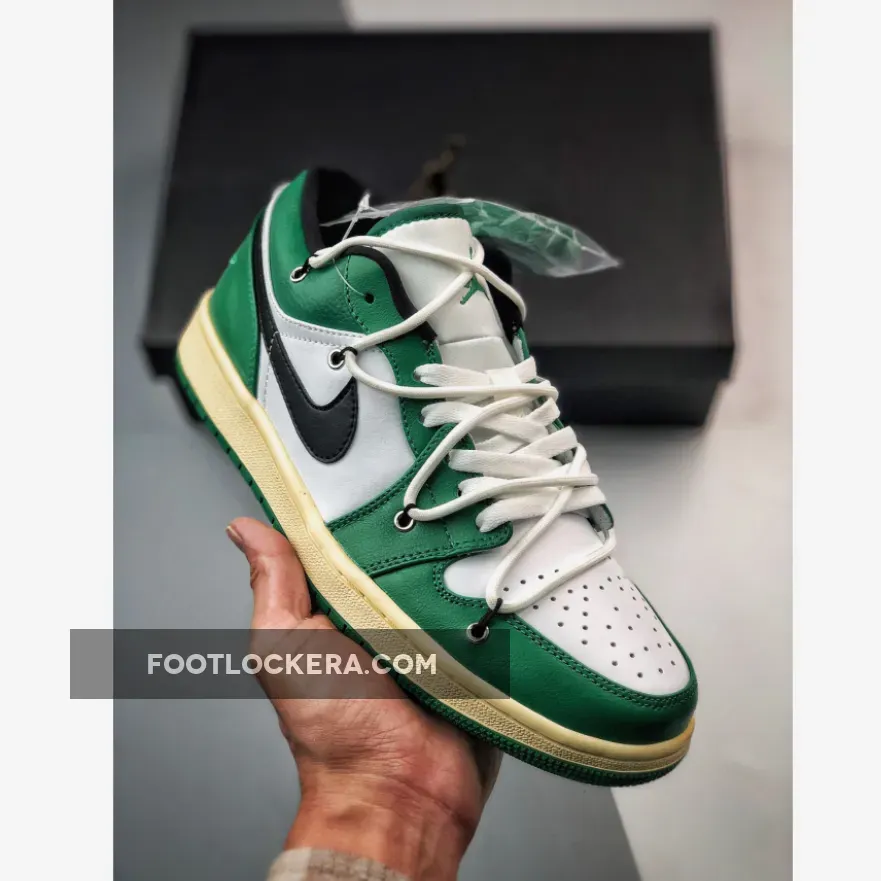 Air Jordan 1 Low Pine Green White jordans green and white