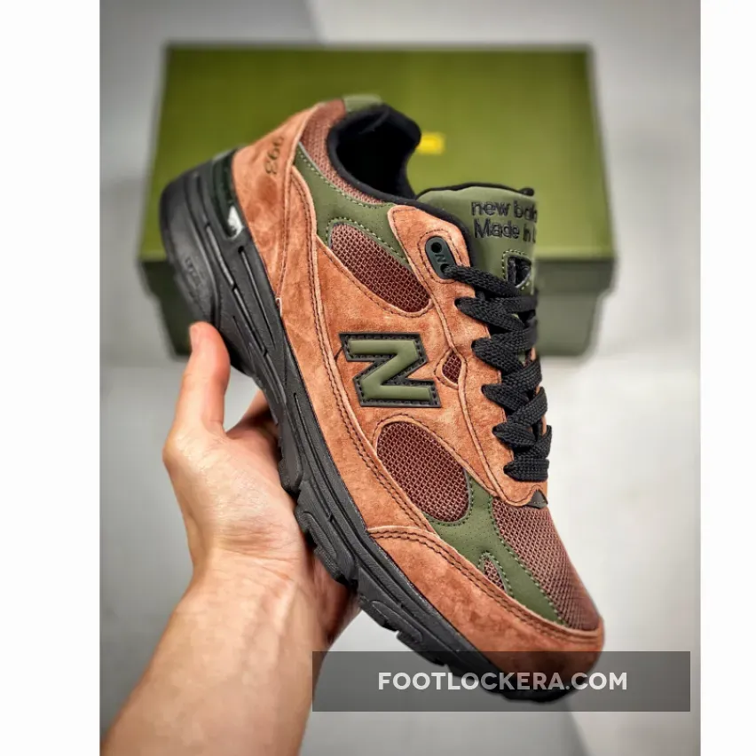 Aimé Leon dore × New Balance 993 'Brown' - Brown And Olive Green New Balance