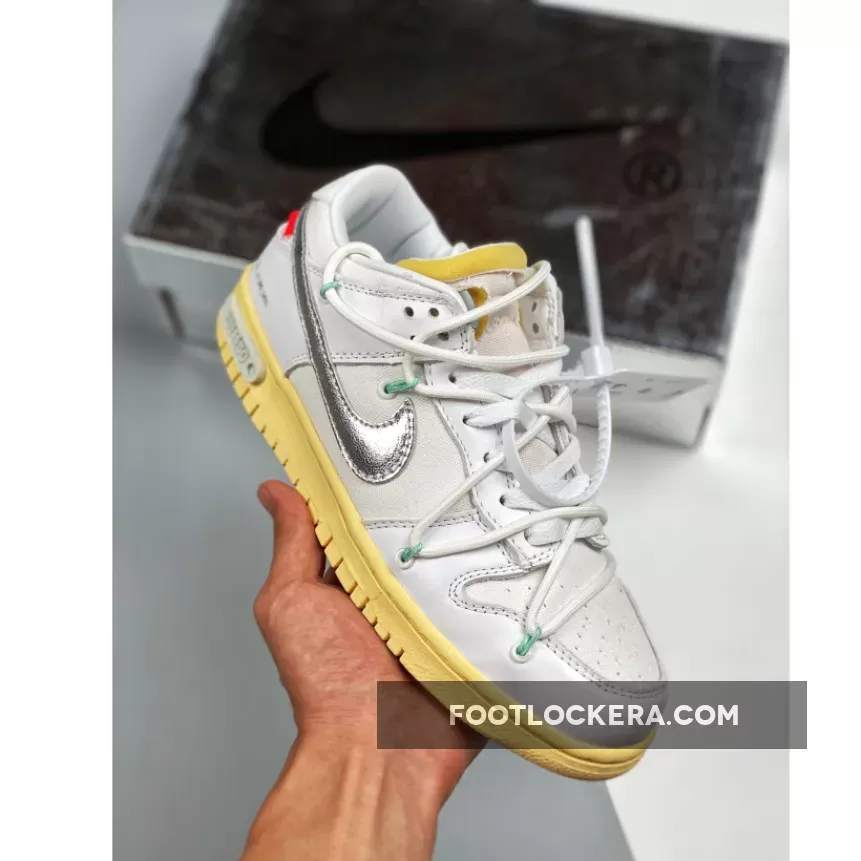 Off-White x Nike Dunk Low '01 of 50' White Silver Gum / 01 of 50 off white dunks