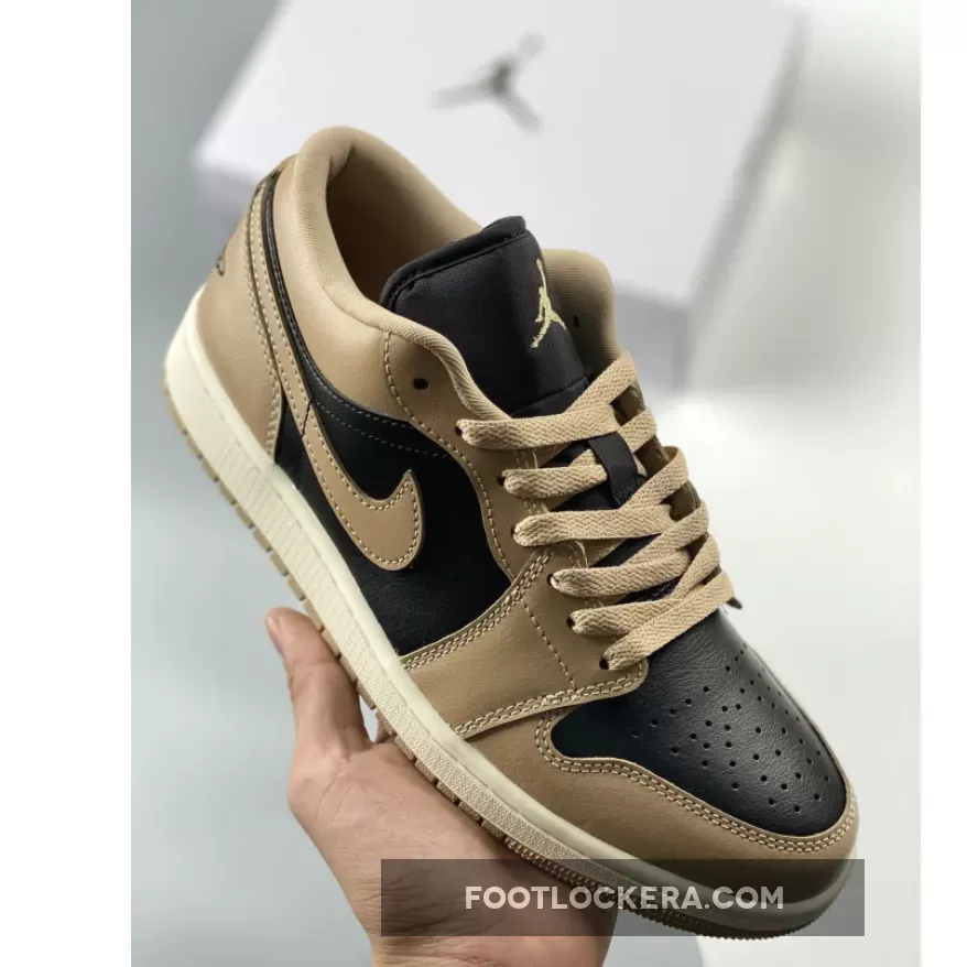 Air Jordan 1 Low 'Vachetta Tan' Desert/Sail/Black DC0774-201 - jordan 1 desert black