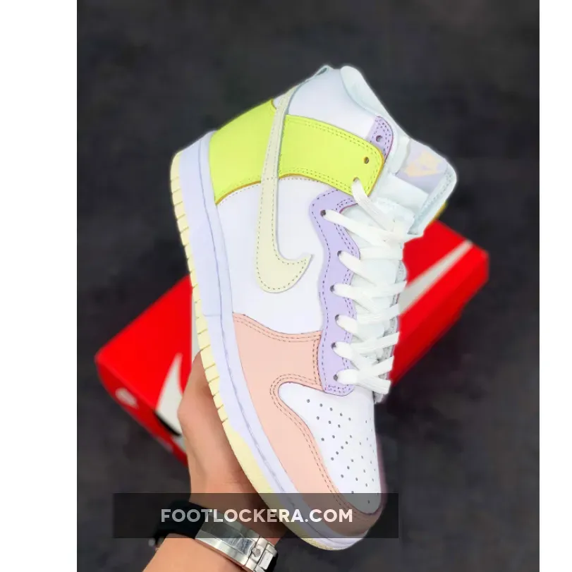 Nike Dunk High White/Cashmere-Lemon Twist #nike dunk high cashmere