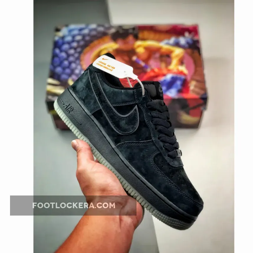 Glow in The Dark Nike Air Force 1 Low Black Suede