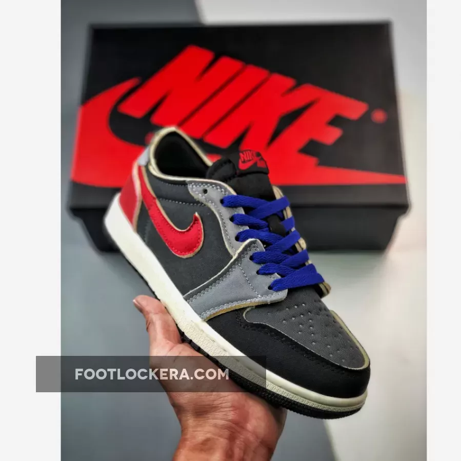 Air Jordan 1 Low OG EX Black/Dark Smoke Grey-Red 1676453385