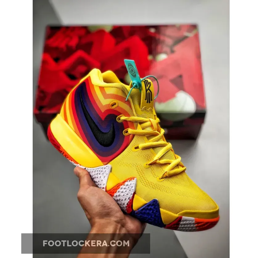 Nike Kyrie 4 '70s' Starburst Yellow Orange Purple Red / red kyrie 4