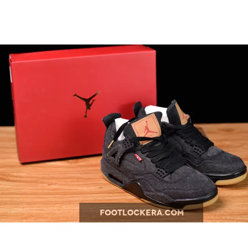 Air Jordan 4 Retro Levis Nrg 'Black Levis' AJ4 - - levis 4