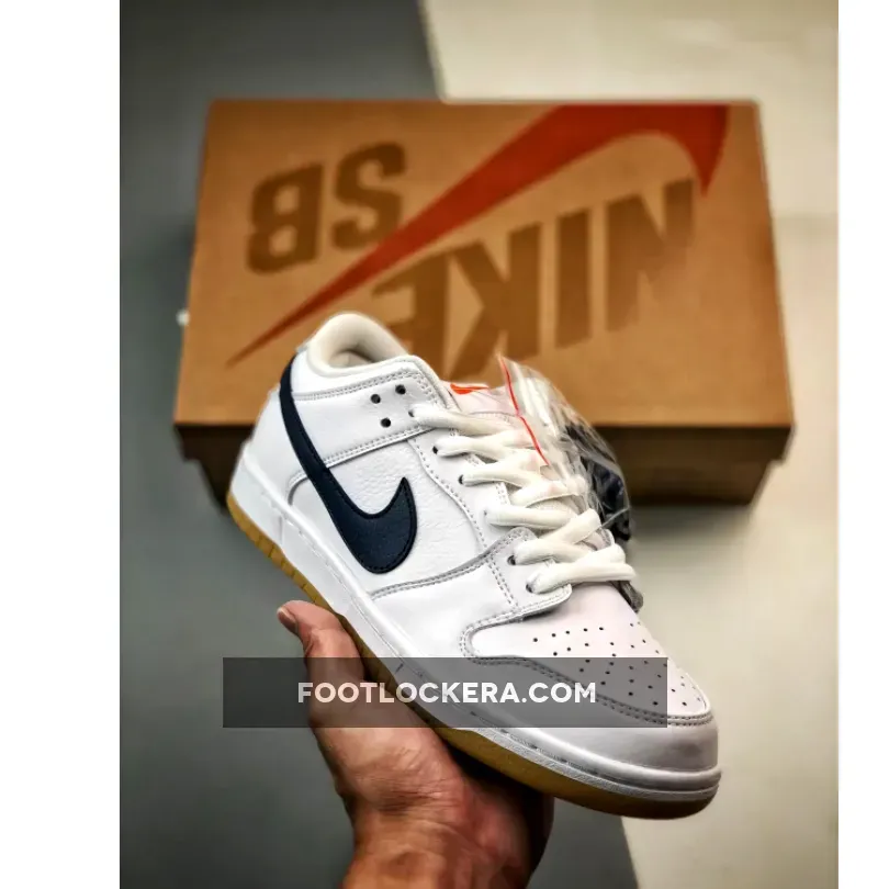 Nike SB Dunk Low Orange Label White Navy | nike sb orange