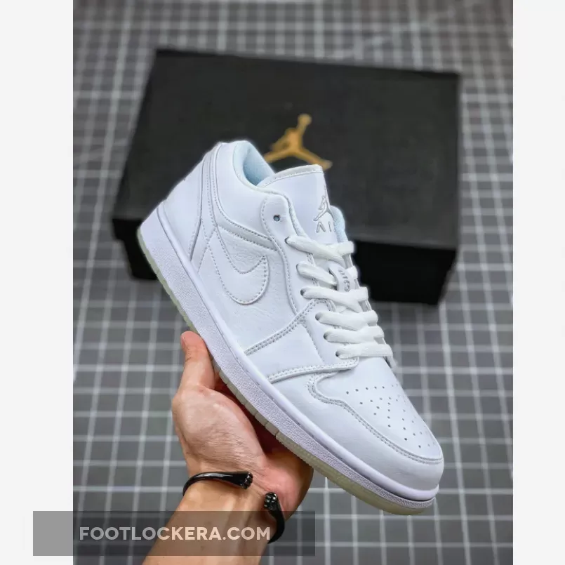 Air Jordan 1 Low Retro White/White-Metallic Silver 309192-111 Discount