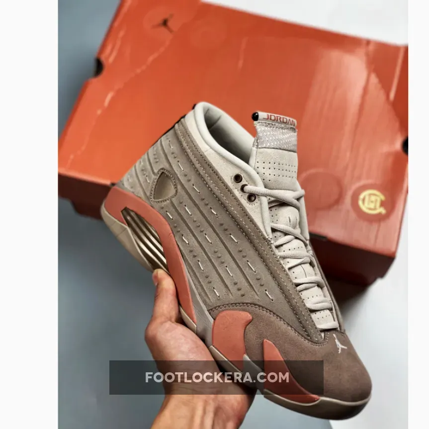 Clot x Air Jordan 14 Low Sepia Stone/Terra Blush/Desert Sand DC9857-200 / jordan 14 clot