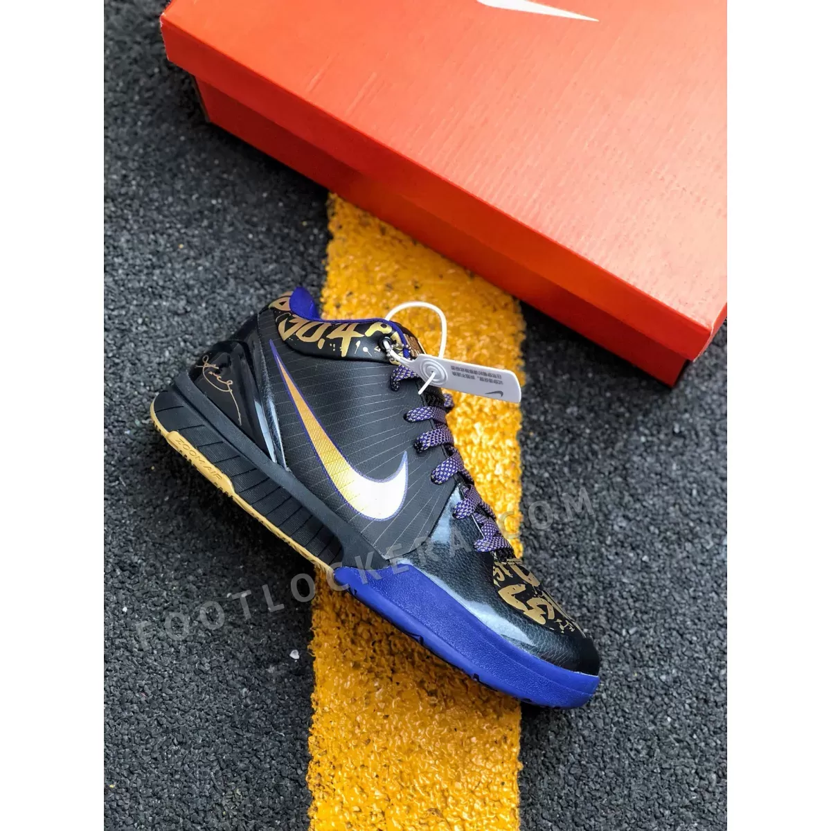 Nike Zoom Kobe 4 (Pop) 'Finals' Black/Metallic Gold-Concord - kobe 4 pop