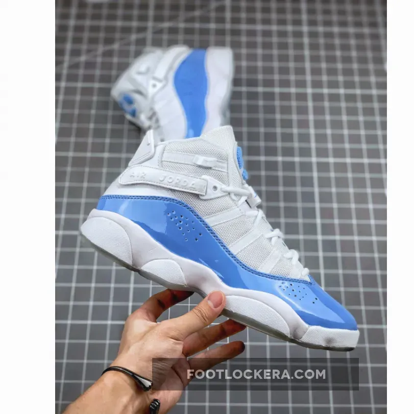 Jordan 6 Rings 'UNC' White/Valor Blue-Ice-White / blue and white 6