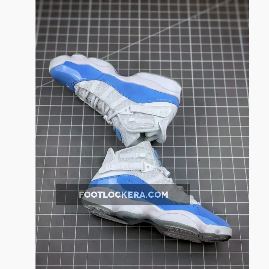 Jordan 6 Rings 'UNC' White/Valor Blue-Ice-White / blue and white 6