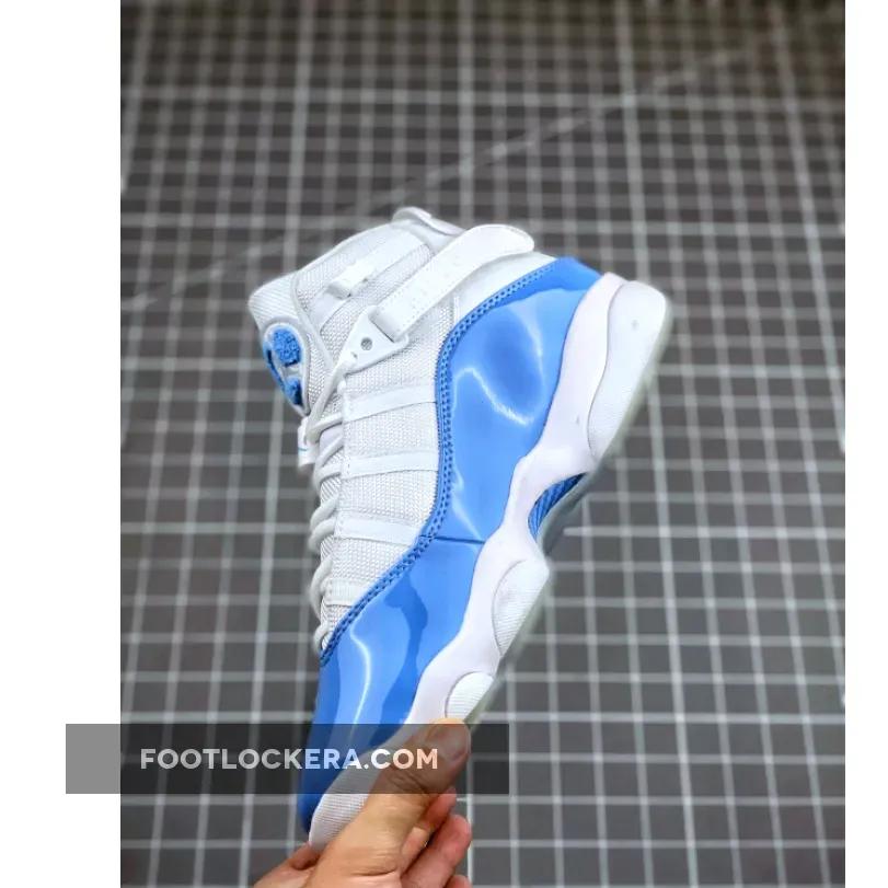 Jordan 6 Rings 'UNC' White/Valor Blue-Ice-White / blue and white 6