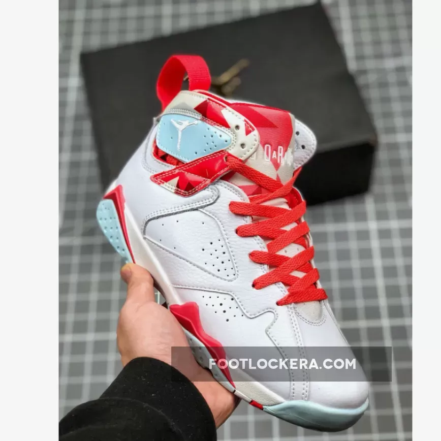 Air Jordan 7 GS White/Topaz Mist-Ember Glow-Gym Red 442960-104 Online