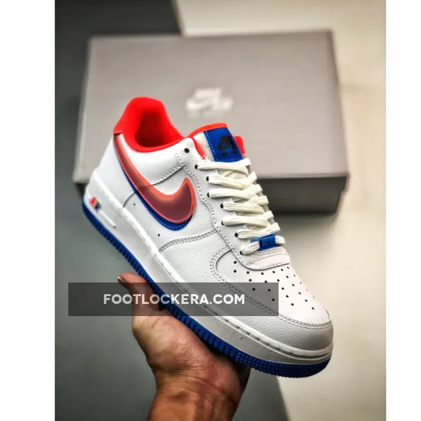 Nike Air Force 1 LV8 Double Swoosh White Red Blue nike red white and blue