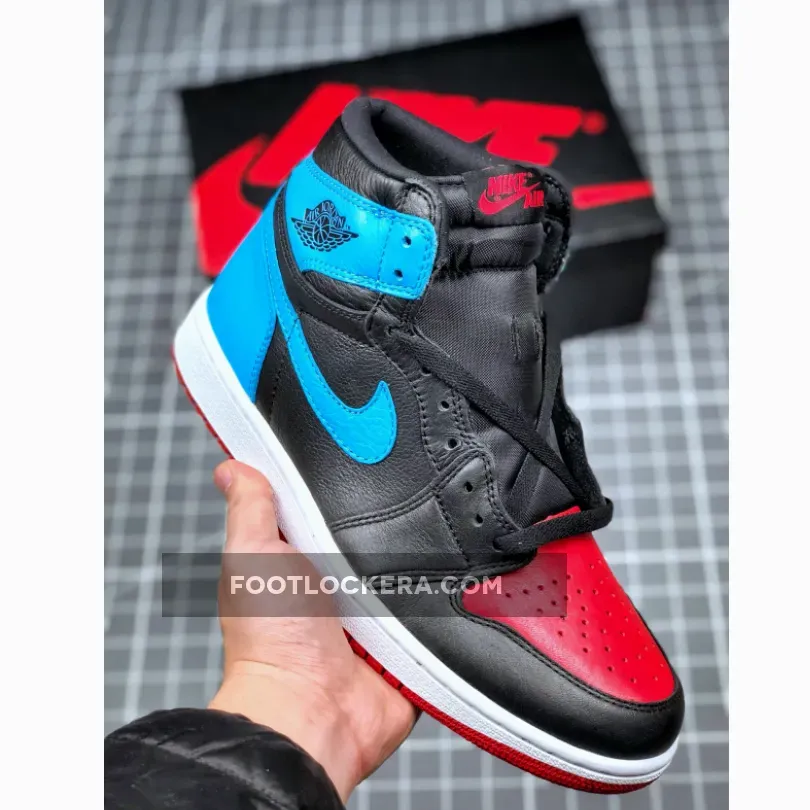Air Jordan 1 High OG "UNC To Chicago" Black/Dark Powder Blue/Gym Red AJ1 CD0461-046