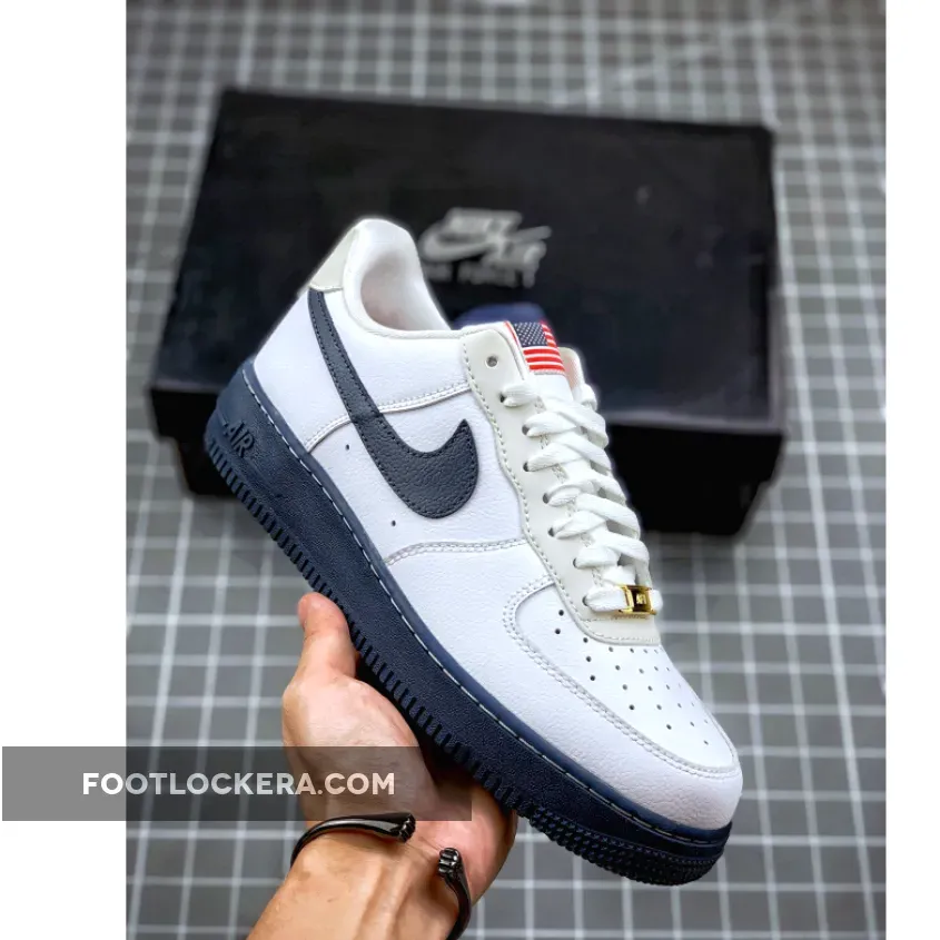 Nike Air Force 1 Low 'USA Flags' White/Sport Red-Metallic Gold-Obsidian / sport red metallic