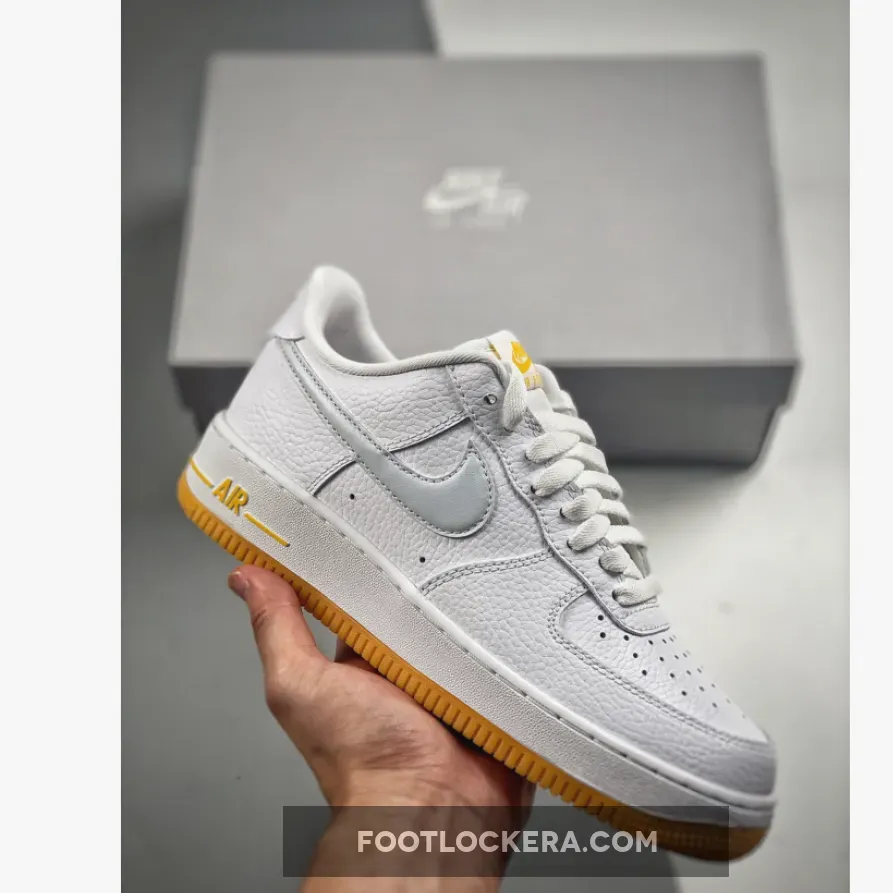 Nike Air Force 1 Low White/University Gold-Gum Light Brown - nike air force 1 yellow