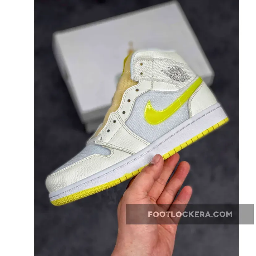 Air Jordan 1 Mid SE Sail/LT Voltage Yellow II-White / air jordan 1 light yellow