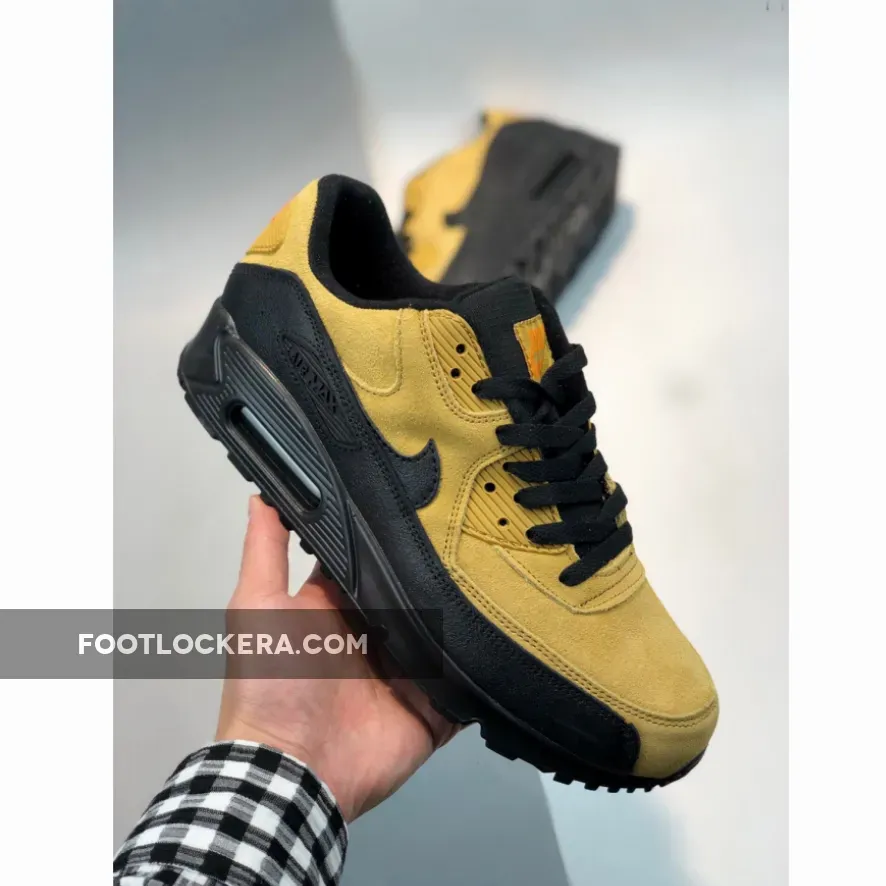 Nike Air Max 90 Essential Black/Wheat Gold-University Red / air max 90 wheat black