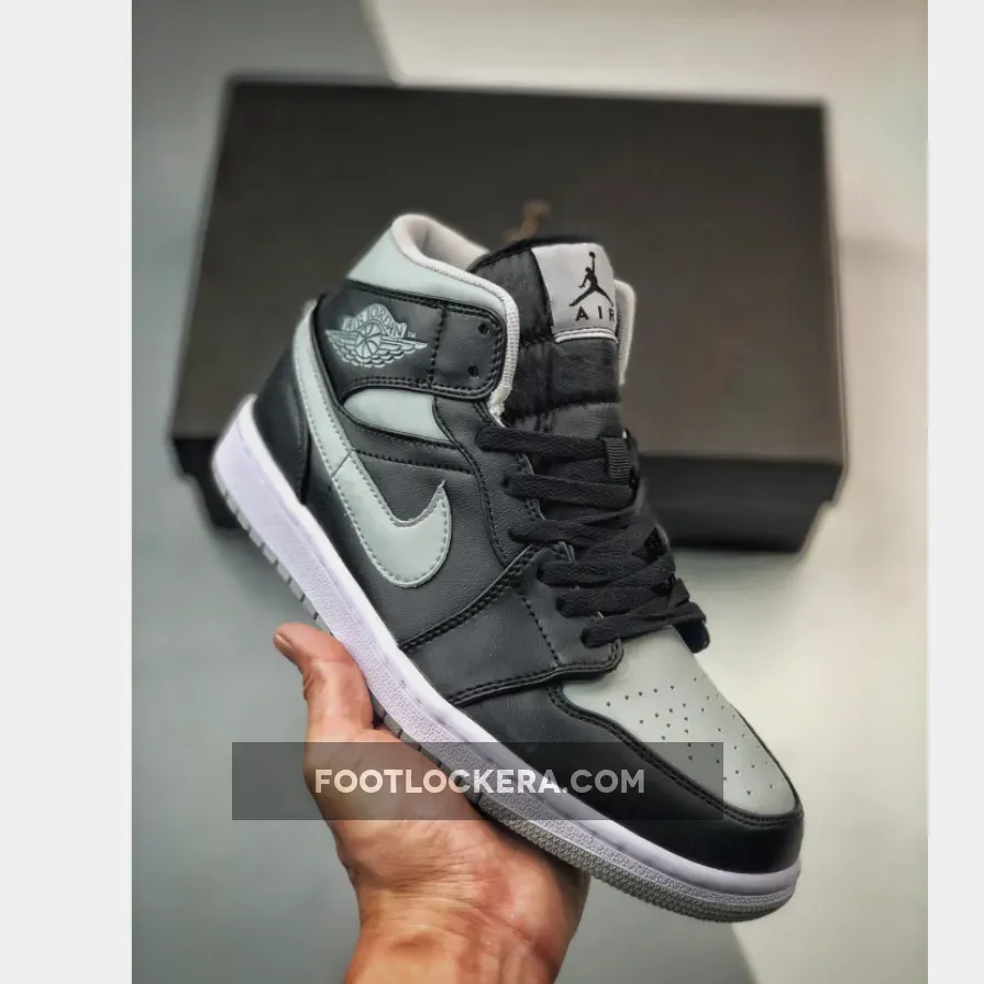 Black Gray Jordans - Air Jordan 1 Mid 'Shadow' Black Grey BQ6472-007