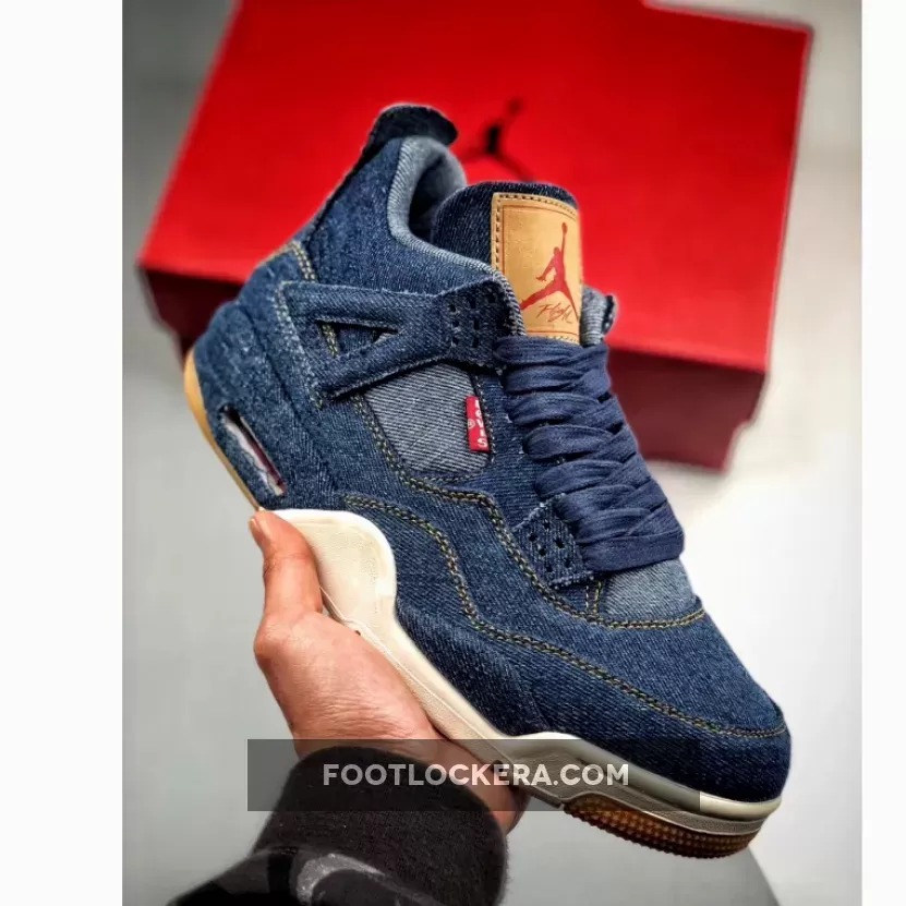 Jordan 4 Retro Levi S (tag With Levi S Logo) DENIM/DENIM-SAIL-GAME RED AJ4 / air jordan levis