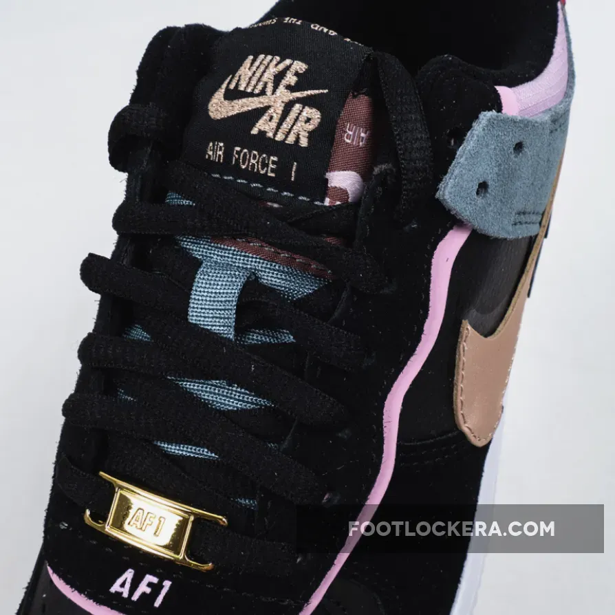 Nike Air Force 1 Shadow Black Metallic Red Bronze CU5315-001 #air force 1 metallic bronze