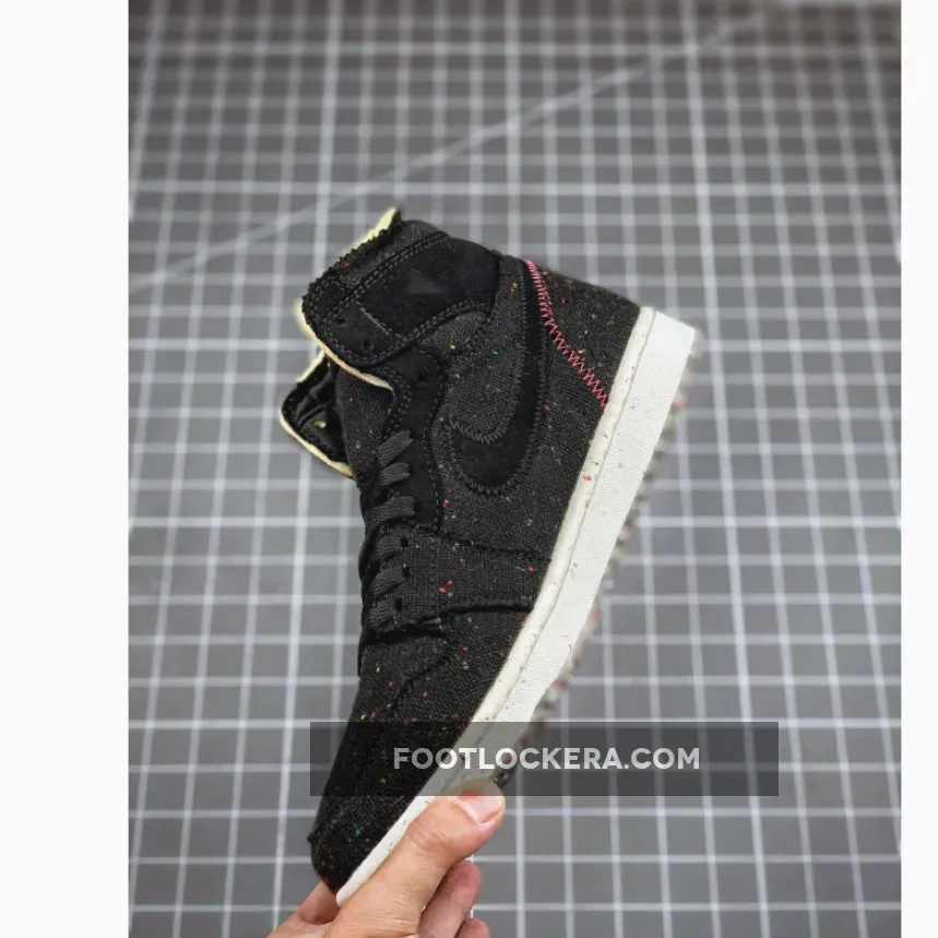 Air Jordan 1 High Zoom 'Crater' Black/Wolf Grey-Flash Crimson #air jordan 1 crater