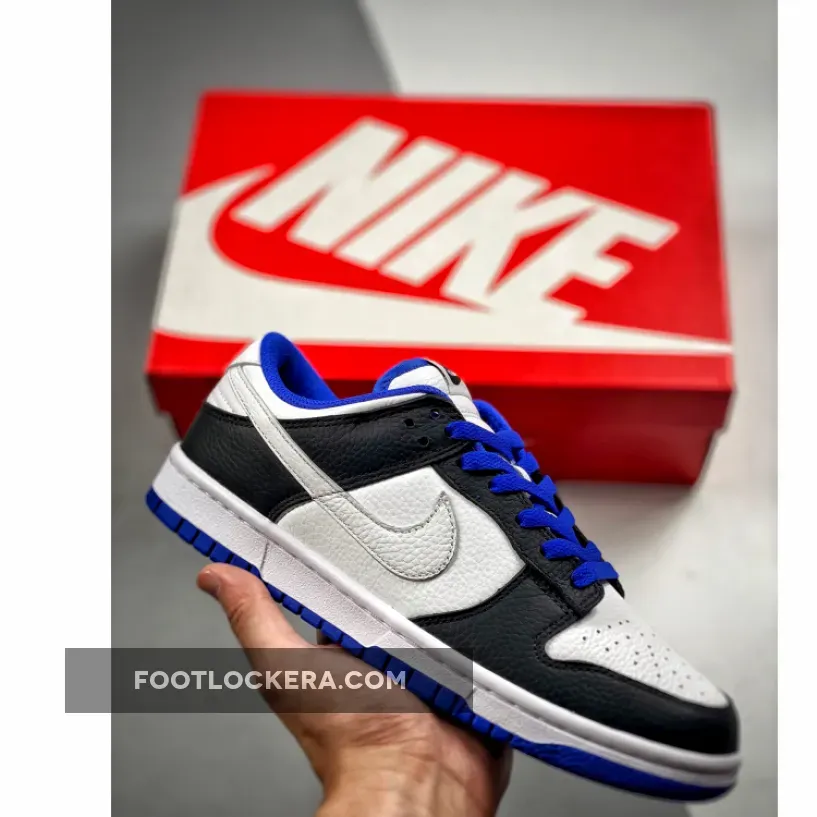 Nike Dunk Low White Black Racer Blue - blue black white dunks