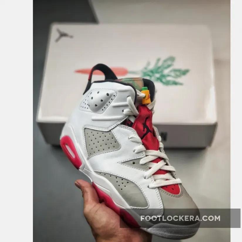 Air Jordan 6 "Hare" Neutral Grey/White-True Red-Black