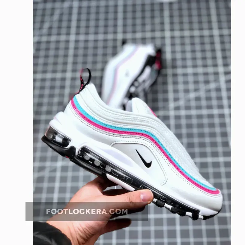 Nike Air Max 97 White Black Pink For Women - womens nike air max 97 black and white