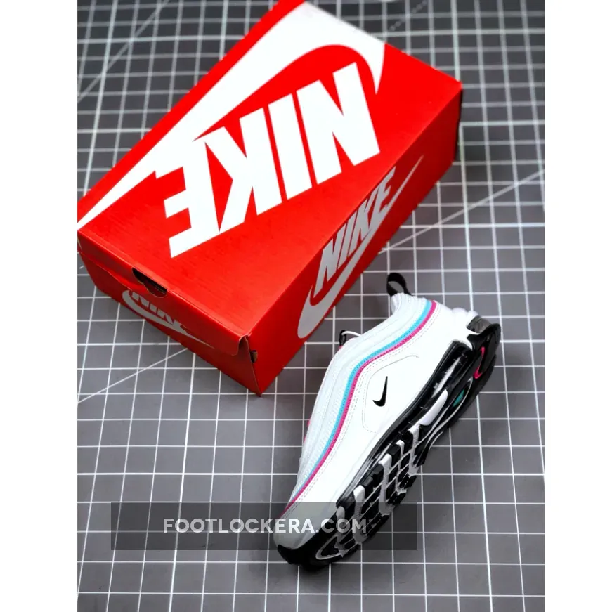 Nike Air Max 97 White Black Pink For Women - womens nike air max 97 black and white