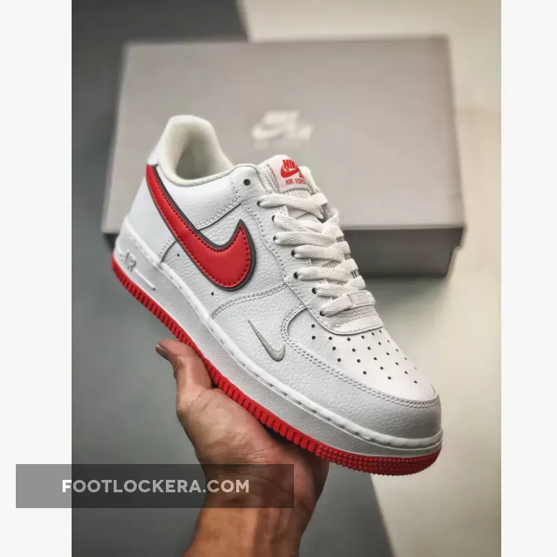 Nike Air Force 1 Low White Silver Orange DX9269-101 / air force 1 red mini swoosh