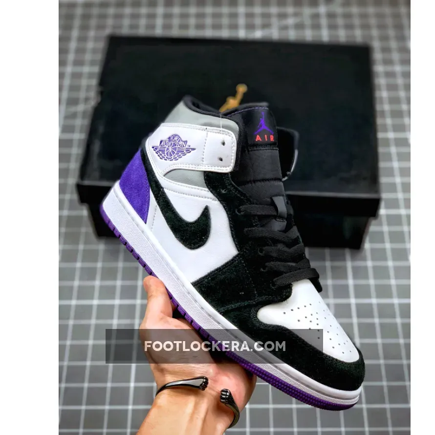 Air Jordan 1 Mid SE 'Varsity Purple' 852542-105 #jordan 1 heels