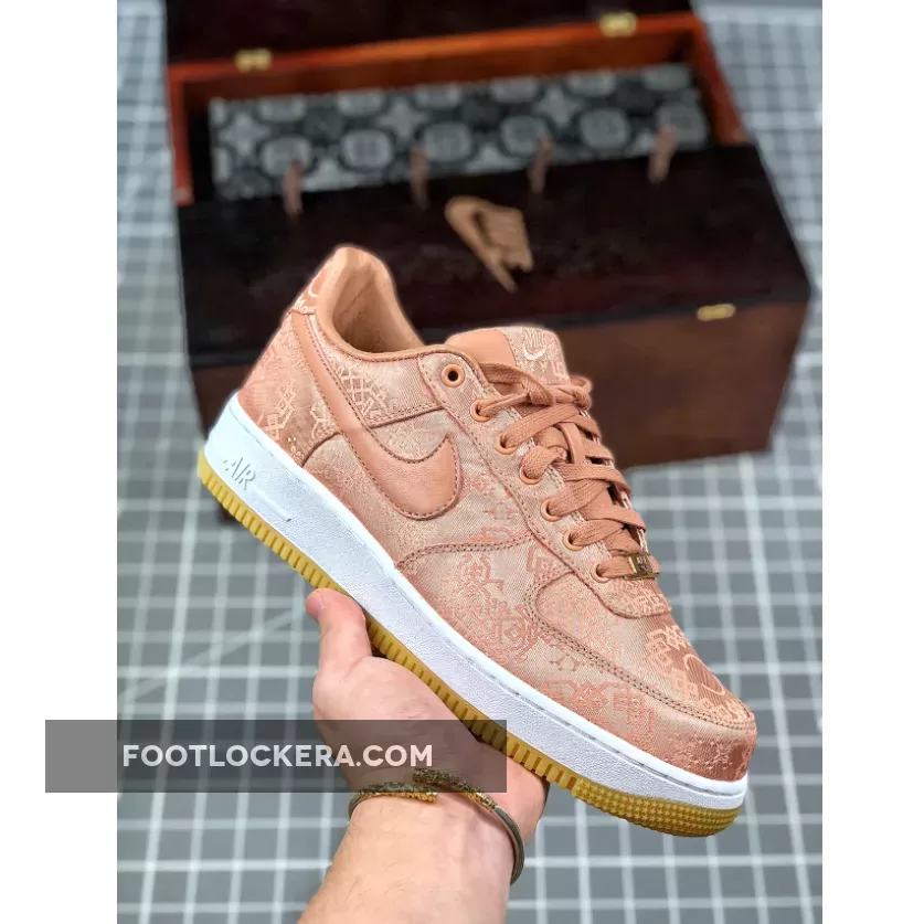 CLOT x Nike Air Force 1 Rose Gold/White-Gum Light Brown rose gold air forces