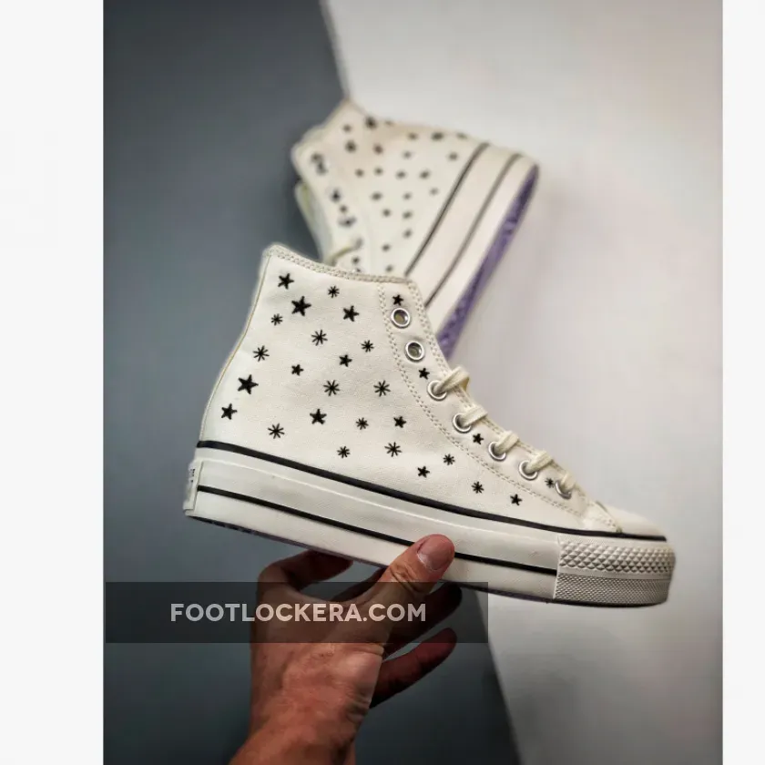 Converse Chuck Taylor Lift Crystal Energy High Egret / Chuck Taylor All Star Lift Embroidered Stars