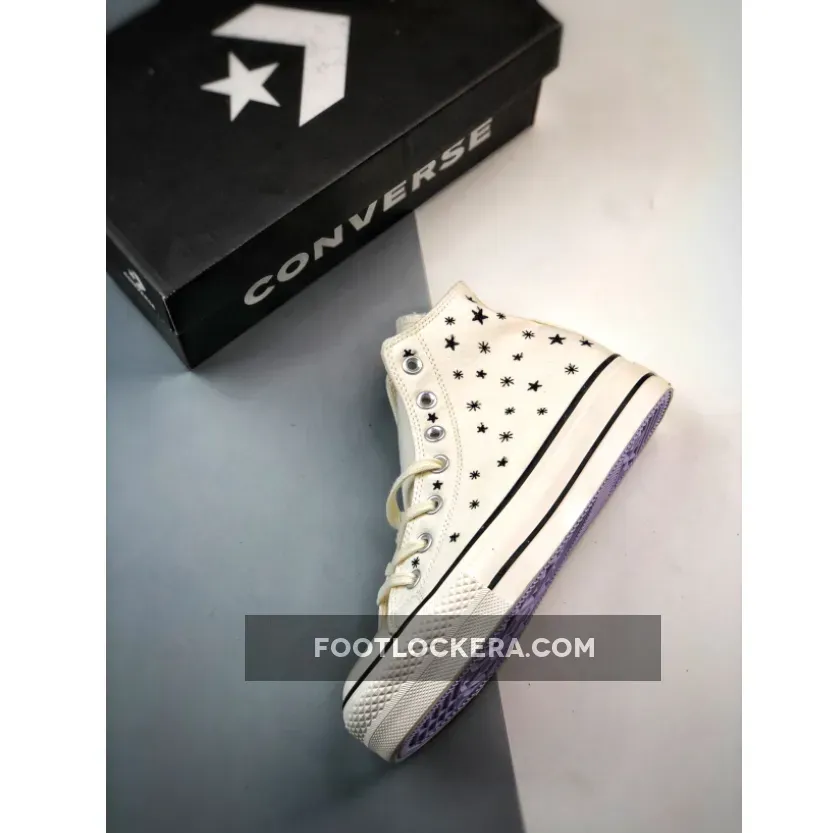 Converse Chuck Taylor Lift Crystal Energy High Egret / Chuck Taylor All Star Lift Embroidered Stars