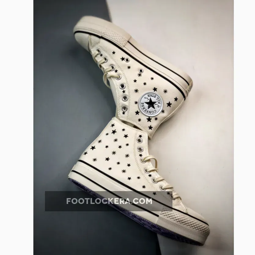 Converse Chuck Taylor Lift Crystal Energy High Egret / Chuck Taylor All Star Lift Embroidered Stars