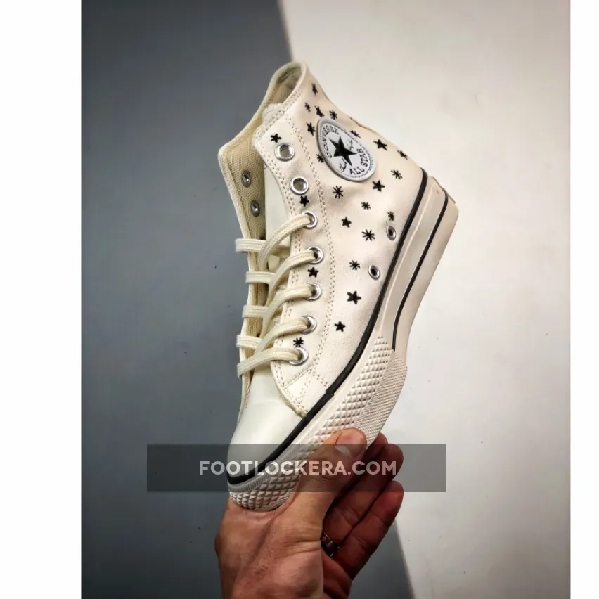 Converse Chuck Taylor Lift Crystal Energy High Egret / Chuck Taylor All Star Lift Embroidered Stars