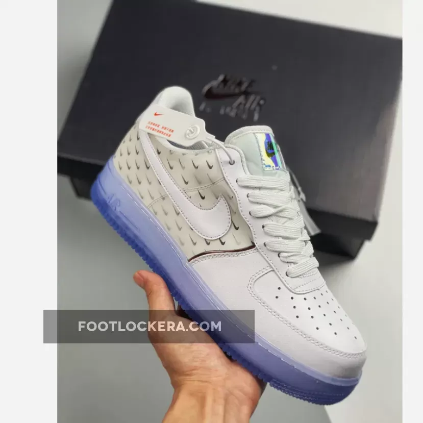 Nike Air Force 1 '07 PRM White/Multi-Color-Racer Blue air force 1 07 prm swoosh pattern