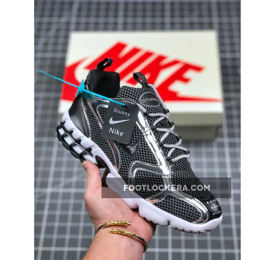 Stussy x Nike Air Zoom Spiridon Cage 2 Pure Platinum / Stussy Spiridon Silver