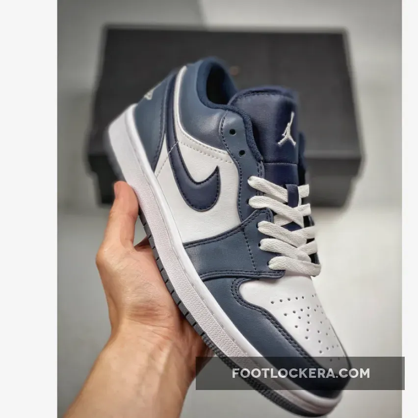 Navy Blue Jordan 1 Lows Air Jordan 1 Low White/Blue 553558-414