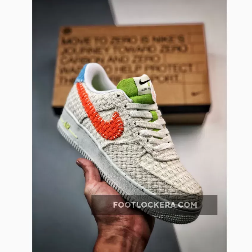 Nike Air Force 1 'Hemp' White/Orange-Blue-Green DV2112-001 - jordan hemp white