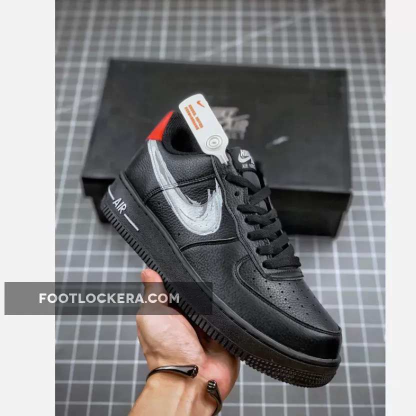 Nike Air Force 1 07 LV8 Brushstroke Swoosh Black DA4657-001 New Releases