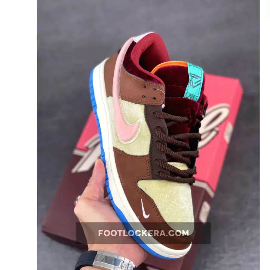 Social Status x Nike Dunk Low 'Chocolate Milk' Canvas/Mid Soft Pink-Burnt Brown - dunk low chocolate milk